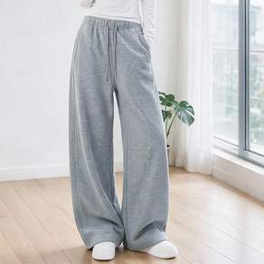 편안한42 여성 트레이닝바지 데일리 와이드팬츠 일자 츄리닝바지