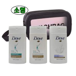 도브 여행용 4종세트 샴푸 바디워시 세트 50ml 3종 + 워시백 소형 파우치 1종