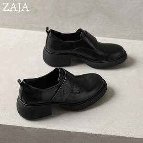 ZAJA 여성 로퍼 가을 겨울 통굽 구두 데일리 오피스룩 단화