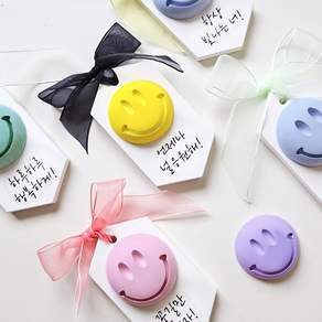 마타바 함께 웃어요 스마일 타블렛 석고방향제 만들기 diy 키트(15개)kit+스티커+리본