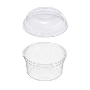 12온스 델리컵+돔뚜껑(D117) 세트 117파이 360ml 투명 과일컵 샐러드용기 빙수용기