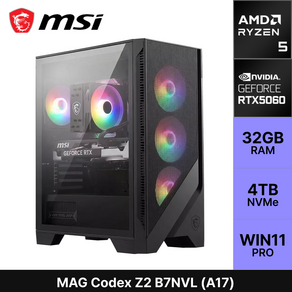 MSI MAG 코덱스 Z2 B7NVL A17 라이젠5 7000 시리즈 RTX5060