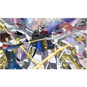 600*350*2mm 반다이 게임 건담 GCG DIY 액세서리 카드 Playmat 유 RX78 공중 자유 취미 컬렉션 선물 완구