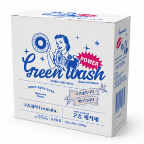 그린파워 디시워시 파우더 10g x 30ea 총30ea 6인용 식기세척기세제 식세기세제