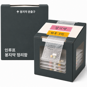 깔끔하게 정리하는 약봉지 약봉투 처방약 봉지약 보관함 디스펜서 정리함