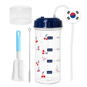 에밀든 환자용 누워서 마시는 국산 실리콘 빨대 물병 세트