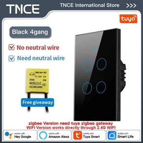 TNCE 스마트 터치 스위치 WiFi Zigbee 1구 2구 3구 4구 무선 앱제어 알렉사 구글홈