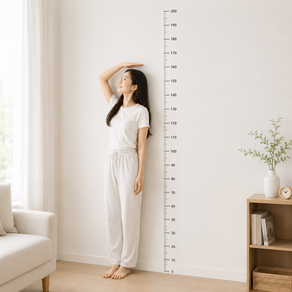 성장기록 키재기 스티커, 투명