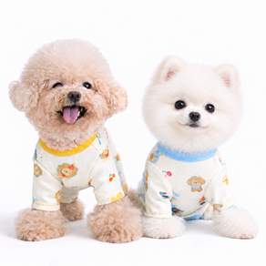 강아지 꿈나라 올인원 내복 순면 실내복 사계절 잠옷