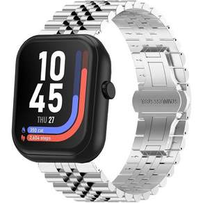 ITOUCH AIR 5와 호환되며 18mm 20mm 22mm 24mm 솔리드 스테인리스 스틸 메탈 밴드와 버터플라이 폴딩 클라스프 링크 브레이슬릿을 제공합니다. iTouch A