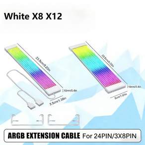 PC 라이트 스트립 구부릴 수 있는 ARGB 라이트 보드 그래픽 카드에 적합 24핀/8핀/2x8핀/12VHPWR/마더보드 장식용 스트립