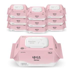 잘풀리는집 네이즈 베이직 물티슈 캡형 100매 10팩