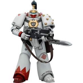 JOYTOY Warhammer 호루스 이단 백색 흉터 자가타이 칸 제5군단 원수 118 액션 피규어 메카 조이 토이 모델 수집용 15세 이상 높이 7인치