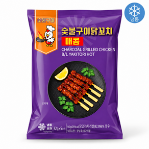 [소포장 가성비UP] 숯불 닭꼬치 매콤 160g 1봉(32g x 5개입)