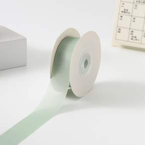 올리브파티 밀키 실크 오간디 리본 25mm 20야드 18M 청첩장 선물포장