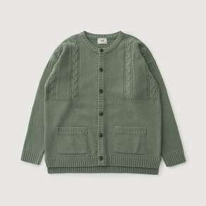 어나더오피스 Guernsey Cardigan (Light Green)