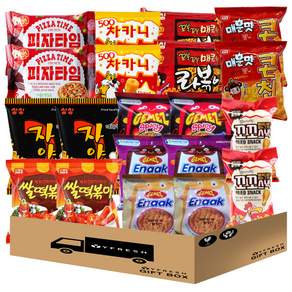 [YFRESH]추억의 옛날과자 세트(피자타임2 차카니2 라볶이2 매운맛콘칩2 자야2 에낙2에낙 바베큐2 에낙스파이시2 쌀떡볶이2 꼬꼬스낵2)