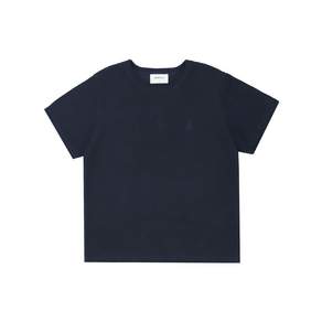 BEENTRILL NEWYORK 빈트릴 뉴욕 여성 테리 슬림핏 반팔 티셔츠(다크 네이비)