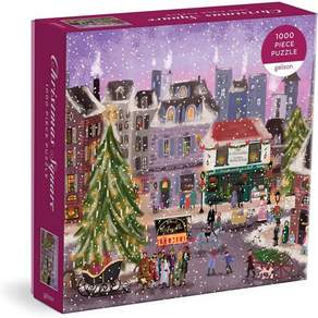 조이 라포르메의 아늑하고 축제 같은 도시 바람 소리 종을 담은 아름다운 예술 작품이 특징인 갤리슨 프레젠트빌 500피스 홀리데이 포일 퍼즐