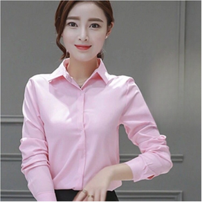 긴팔 셔츠 여성 남방 블라우스 유니폼 슬림핏 면접