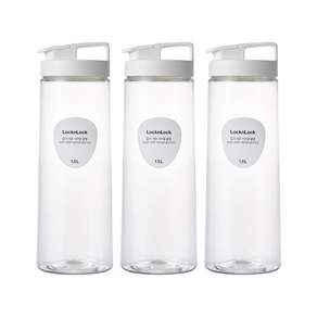 락앤락 잡기쉬운 물병, 화이트, 1.5L, 3개