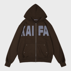 카이파이 Logo Stud Hooded Zip-Up (Brown) K25ZA163