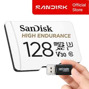 샌디스크 마이크로 SD 메모리카드 베이비캠 펫캠 블랙박스 바디캠 연속촬영 특화 V30 C10 UHS-I U3 하이 엔듀런스 [USB 리더기 패키지]