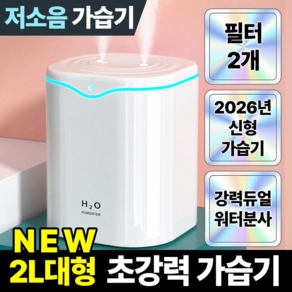 필모어 9세대 2L 초음파 듀얼 가습기 무드등