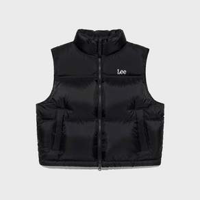 LEE 우먼 릿지 크롭 다운 베스트 블랙 148427