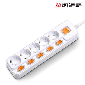 국산 개별스위치 과부하차단 현대 멀티탭 5구 2800W