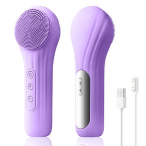 진동클렌저 실리콘 브러시 온열 세안 클렌징기계 IPX 7급 방수 자기흡착 충전식