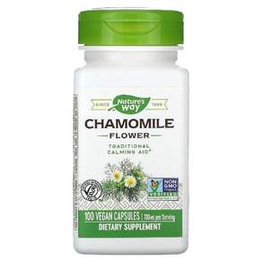네이처스웨이 캐모마일 꽃 700mg 100 베지 캡슐 (1캡슐당 350mg), 100정, 1개