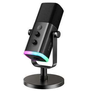 피파인 AM8 USB XLR 다이나믹 마이크 게이밍 방송 녹음용 독립 볼륨 노브 원터치 음소거