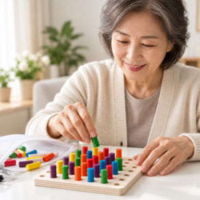 작업치료 도구 손가락 재활 운동 막대 퍼즐 끼우기 노인 치매예방 교구 소근육 인지 훈련