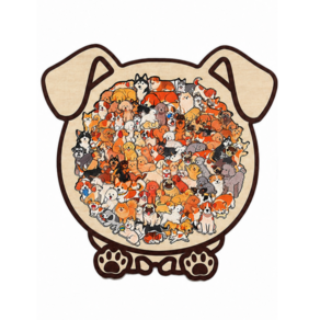 고양이 강아지 직소퍼즐 입체 나무 원목 3D