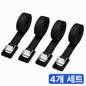 캠버클 스트랩 소형 결속벨트 캠벨트 고정 스트랩 타이다운 스트랩 짐 고정벨트 캠핑 이사 자전거 오토바이 운반용 스크래치 방지 패드 포함 4개 세트