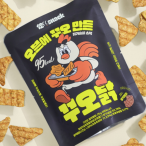 오븐에 구운 저칼로리 단백질 스낵 꾸오닭 블랙페퍼