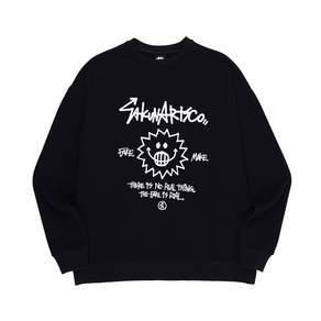 SAKUN 남녀공용 맨투맨(블랙) $MILE OG MTM T-SHIRT BLACK