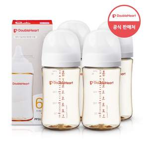 더블하트 모유실감 3세대 PPSU 베이직 제뉴인화이트 젖병 (젖꼭지포함)