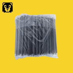 보니팩 일자 검정 벌크포장 빨대 7 x 210 mm