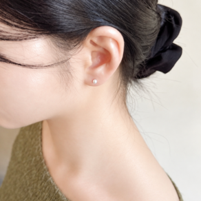 MOOLDN 실버925 화이트 펄 진주 혼주 한복 면접 귀걸이 (4mm/5mm/8mm/10mm/13mm/15mm)