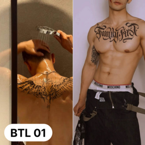 부띠끄38 반영구 남자 타투 스티커 대형