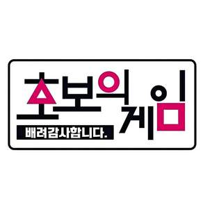 자동차용품 차량용 스티커 반사 야광 초보운전 표시 차량용 반사 야광 초보운전 운전자