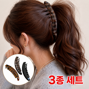 소소로 포니테일 헤어 바나나핀 집게핀 3종세트