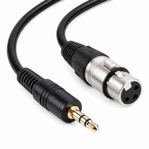 국산 XLR 캐논 암 3.5mm 스테레오 마이크 케이블 2m