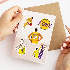 옐로우 NBA 노트북 캐리어 핸드폰 꾸미기 방수 스티커 50장 세트 323232E mid*66245Ui
