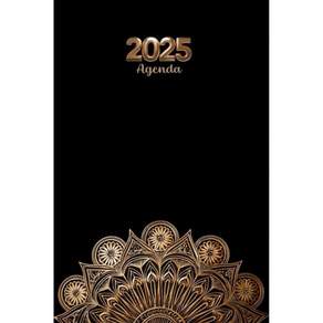 2025년 학기 1월부터 12월까지 A5 형식 2페이지 분량의 한 주 네로 만달라이탈리아어판