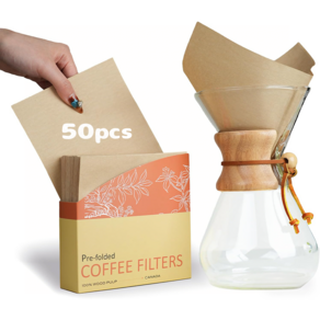 BakeChoice 케멕스 Chemex 호환 종이필터 50매 6컵사이즈 내추럴 일회용