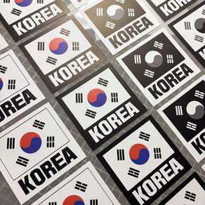 [열전사 스티커 SET] 태극기 KOREA VER1 엠블럼 커스텀 옷 리폼 열전사지