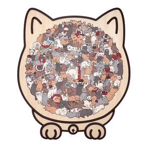 고양이 우드 직소 퍼즐